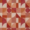 orange geometric jacquard fabric from Porter & Stone