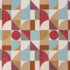 multicolour geometric jacquard fabric from Porter & Stone