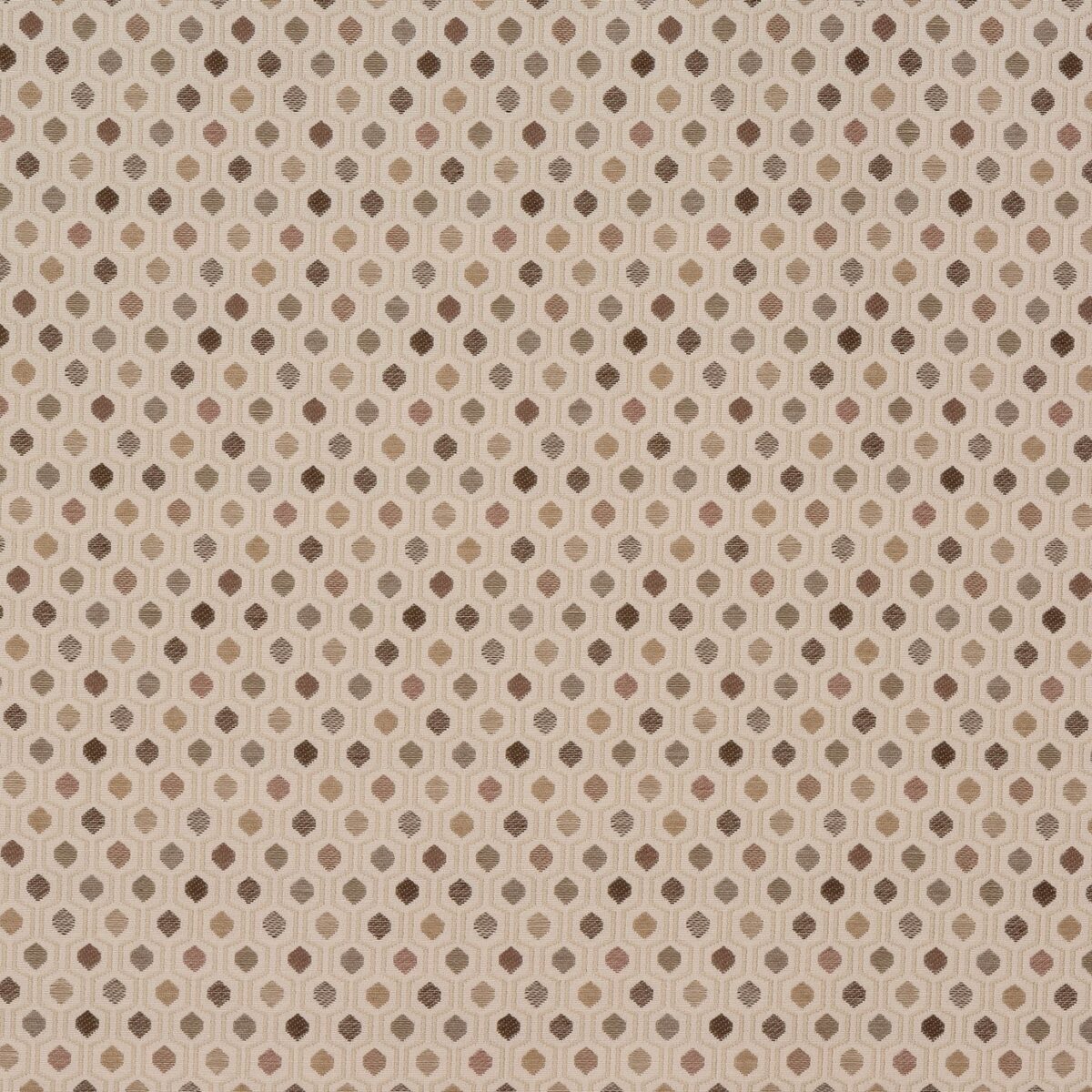 Oscar Fabric - Natural by white spotted jacquard fabric from Porter & Stone