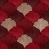 red botanical jacquard fabric from Porter & Stone