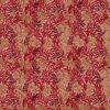 red botanical jacquard fabric from Porter & Stone