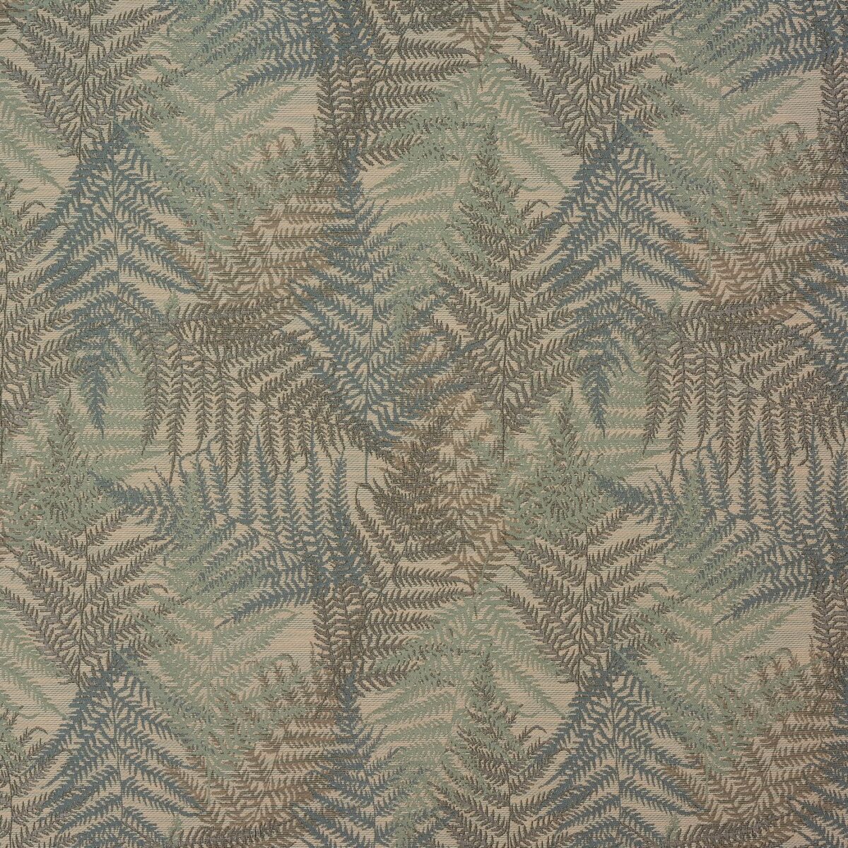 Andalusia Fabric - Seafoam by green botanical jacquard fabric from Porter & Stone