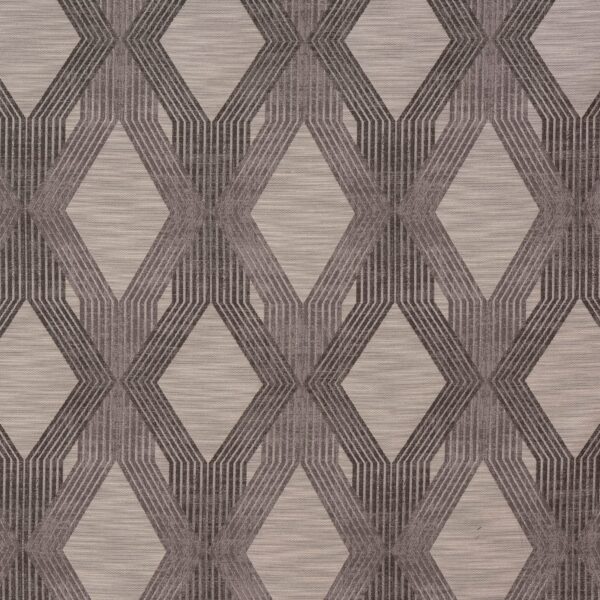 Magdalena Fabric - Dove by black-grey geometric jacquard fabric from Porter & Stone