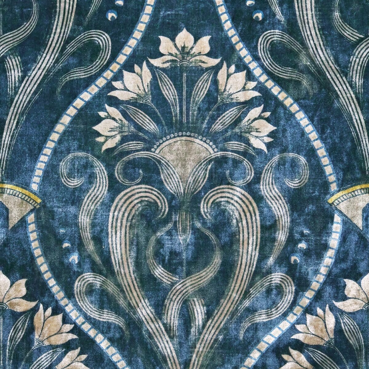 Lozenge Fabric - 6 by blue botanical printed fabric from Utopia