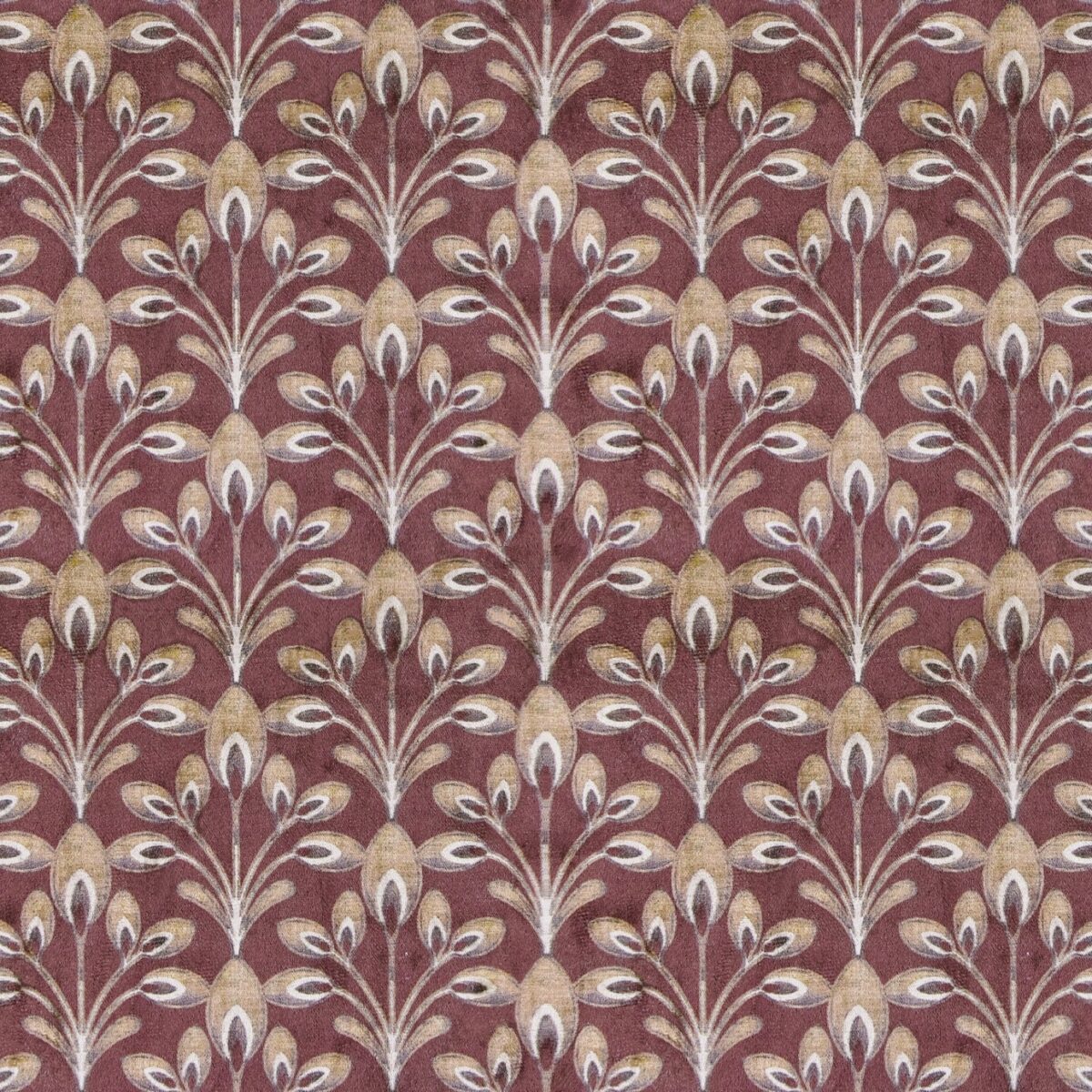 Posy Fabric - 3 by red botanical printed fabric from Utopia