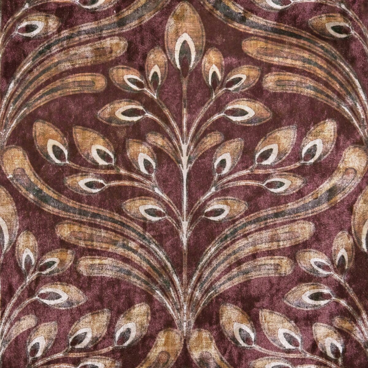 Filigree Fabric - 3 by red botanical printed fabric from Utopia