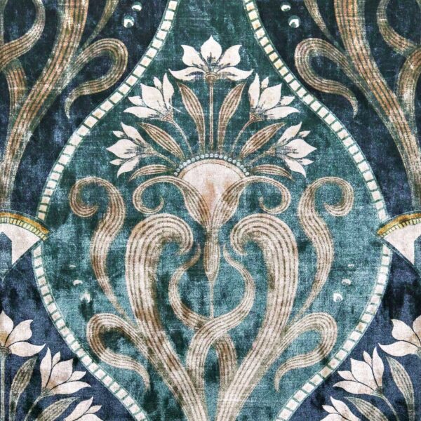 Lozenge Fabric - 2 by green botanical printed fabric from Utopia