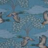 blue animal woven fabric from Utopia