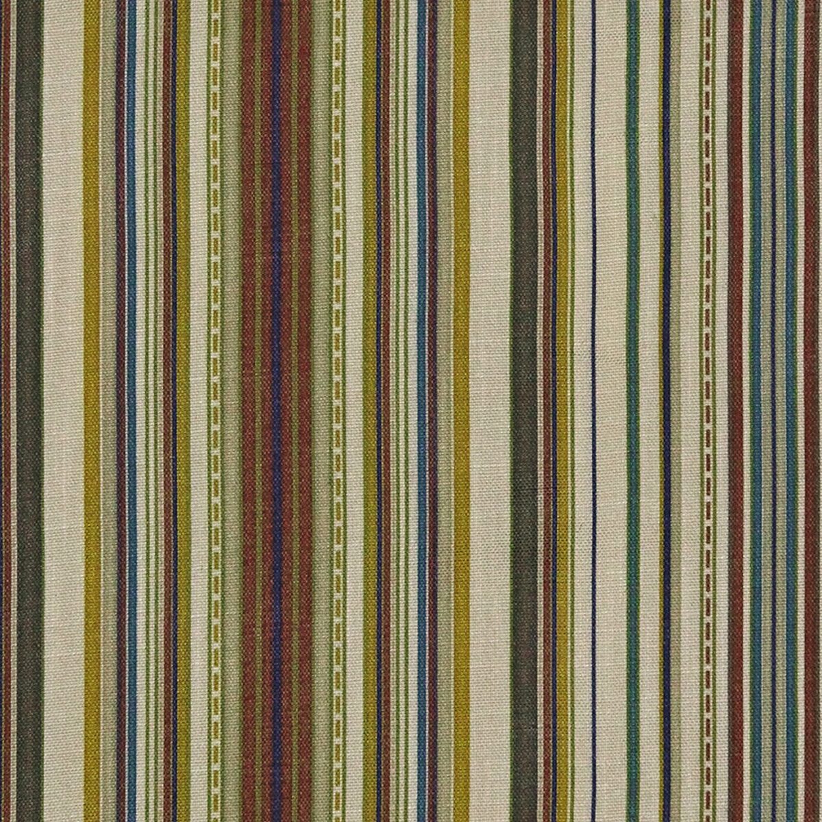 Gisburn Stripe Fabric - 5 by multicolour striped woven fabric from Utopia