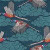 green animal woven fabric from Utopia