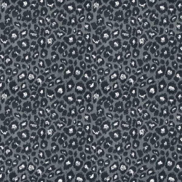 Leopald Fabric - Charcoal by black-grey animal misc fabric from Utopia