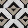 black-grey geometric embroideried fabric from Wemyss