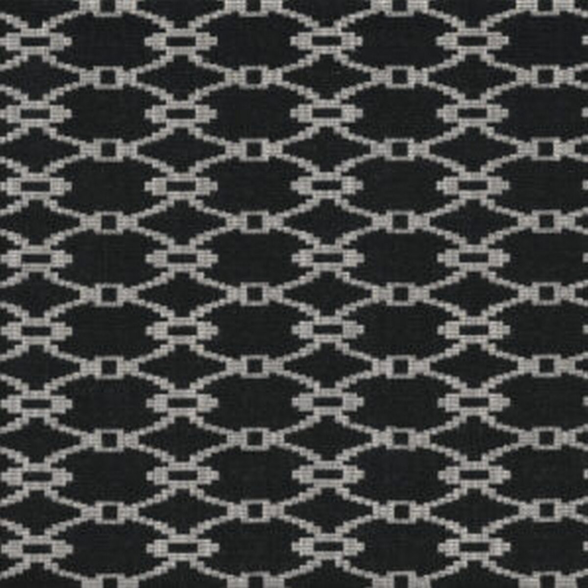 Willow Fabric - Club by black-grey geometric jacquard fabric from Wemyss