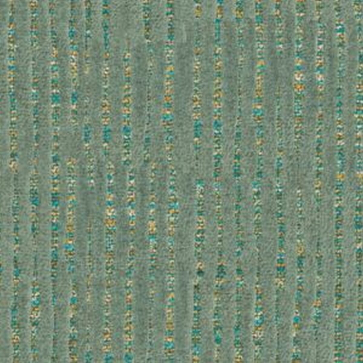 Soho Fabric - Turquoise by green striped velvet-chenille fabric from Wemyss