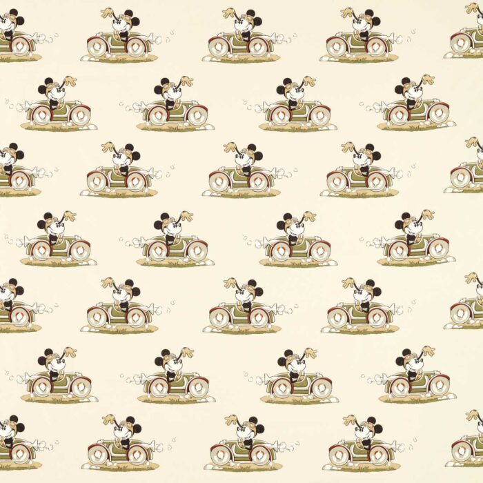 Minnie On The Move Fabric - Babyccino swatch