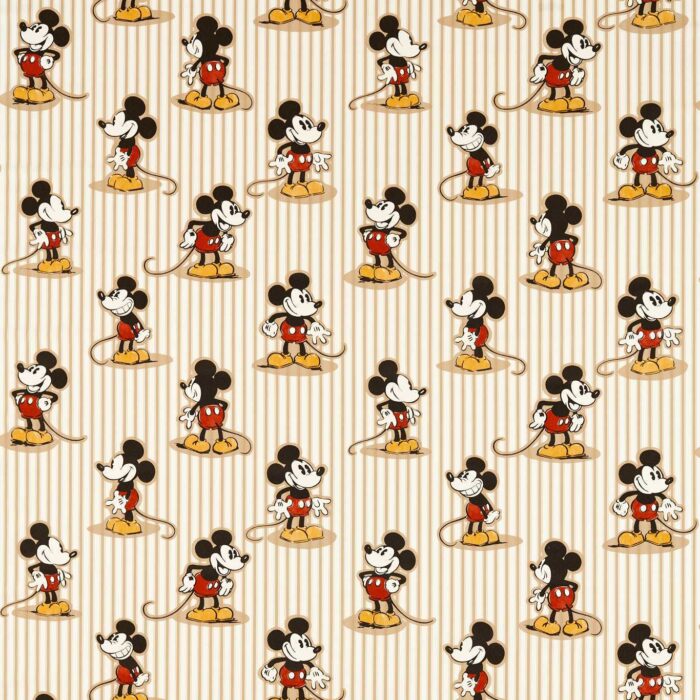 Mickey Stripe Fabric - Peanut swatch