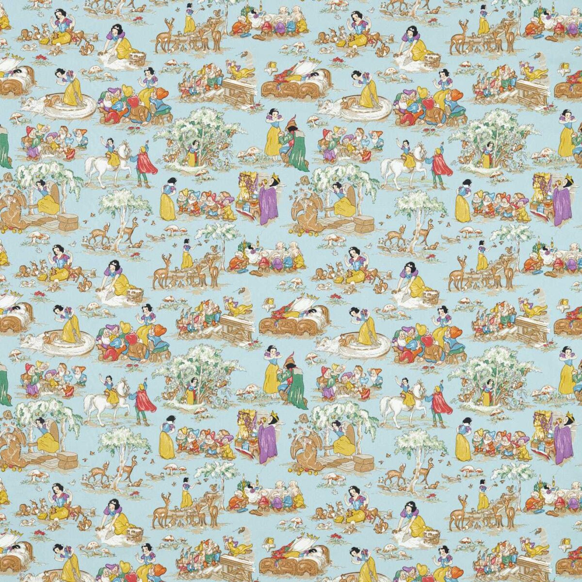 blue children's cotton fabric from Disney Home X Sanderson