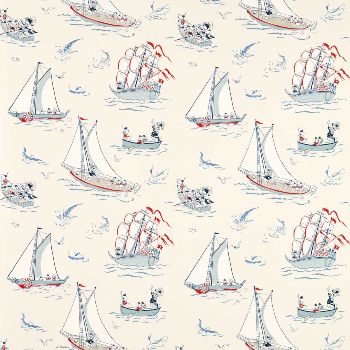 neutral children's cotton fabric from Disney Home X Sanderson