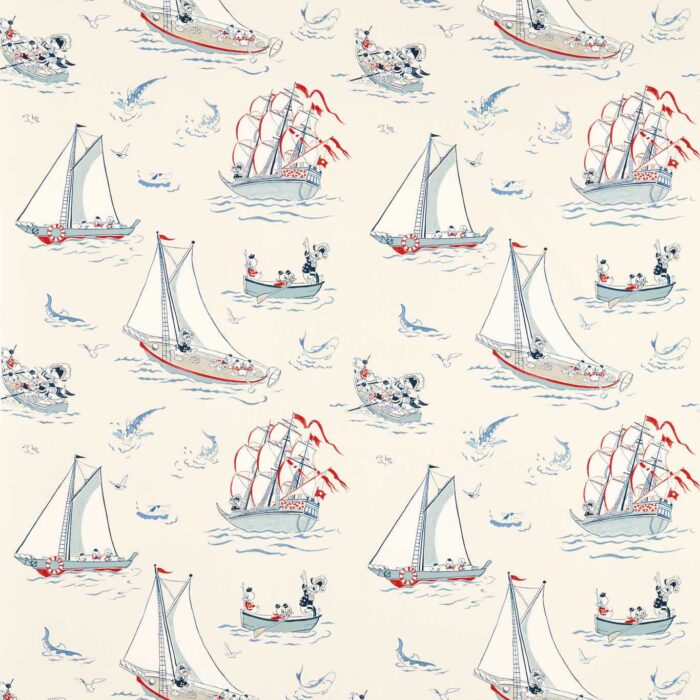 Donald Nautical Fabric - Sea Salt swatch