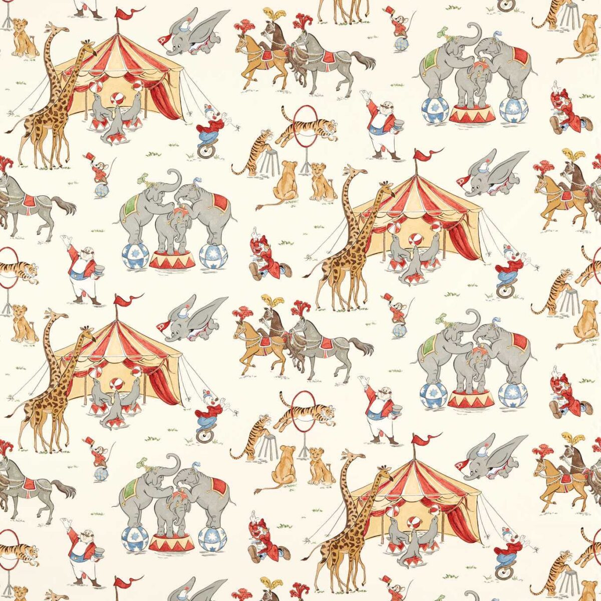 Dumbo Fabric - Peanut Butter & Jelly by multicolour children's cotton fabric from Disney Home X Sanderson
