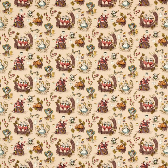 Alice In Wonderland Fabric - Caramel swatch