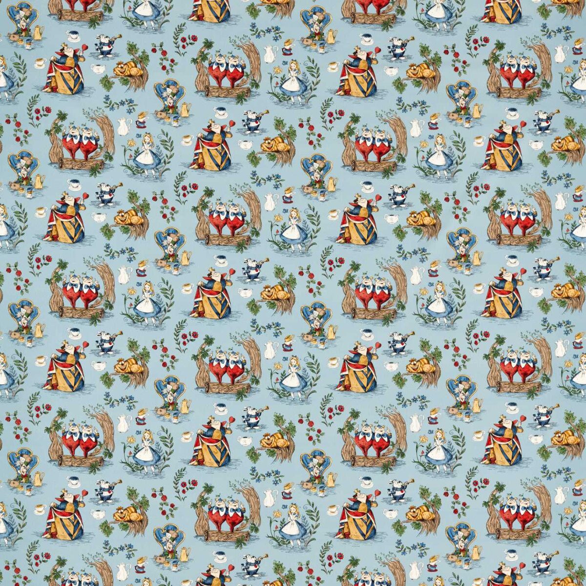 blue children's cotton fabric from Disney Home X Sanderson