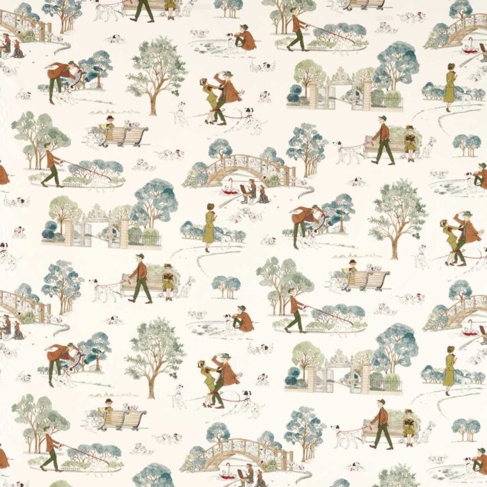 101 Dalmatians Fabric - Breeze Blue swatch