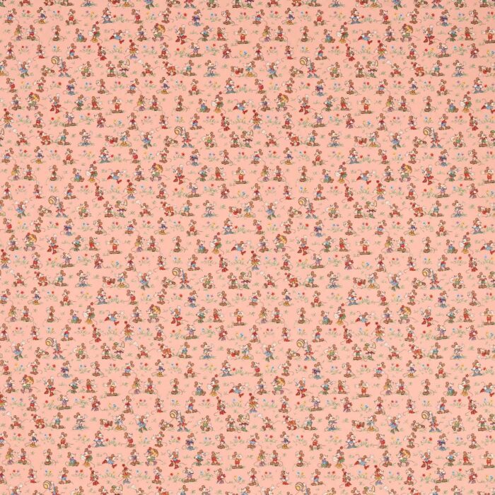 Mickey & Minnie Fabric - Blancmange swatch