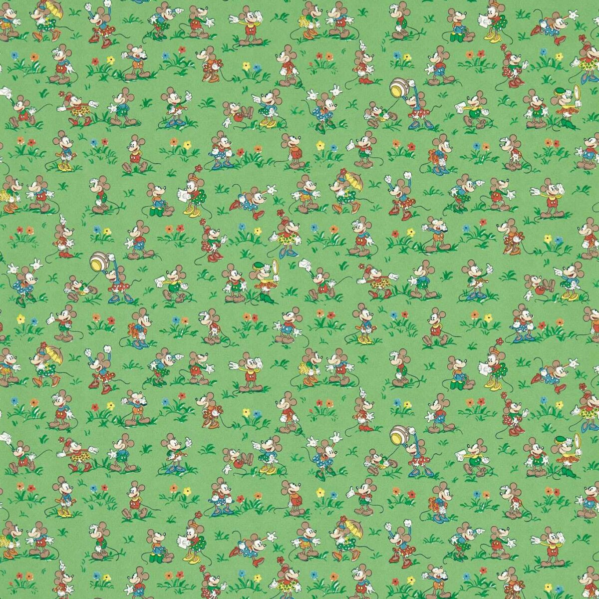green children's wallpaper from disney home x sanderson