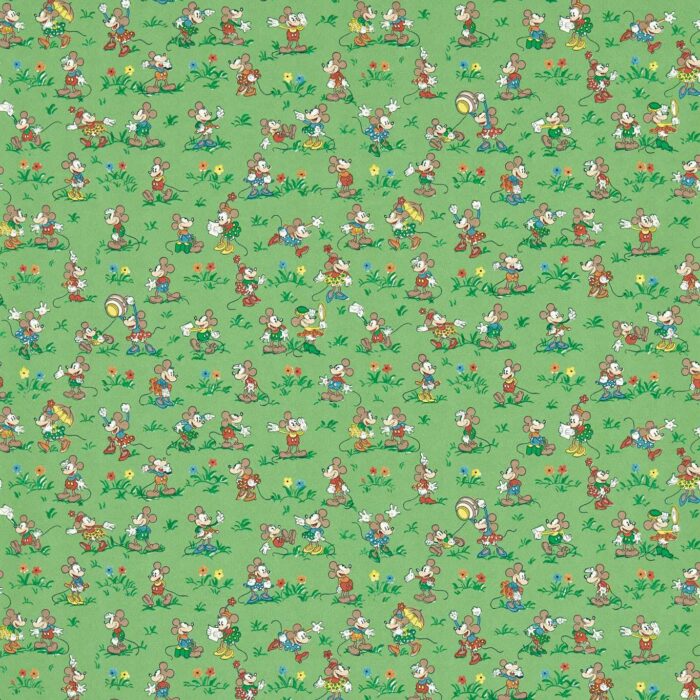 Mickey & Minnie Wallpaper - Gumball Green swatch