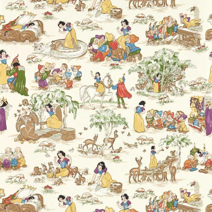 Snow White Wallpaper - Whipped Cream swatch