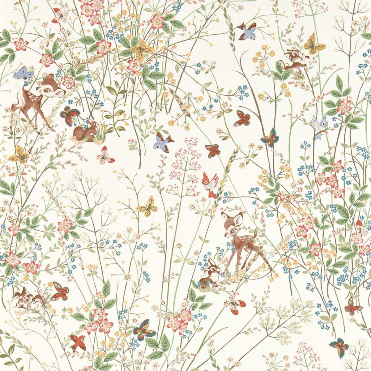 Bambi Wallpaper - Sugared Almonds by neutral animal wallpaper from disney home x sanderson