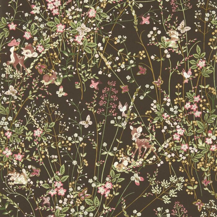 Bambi Wallpaper - Chocolate swatch