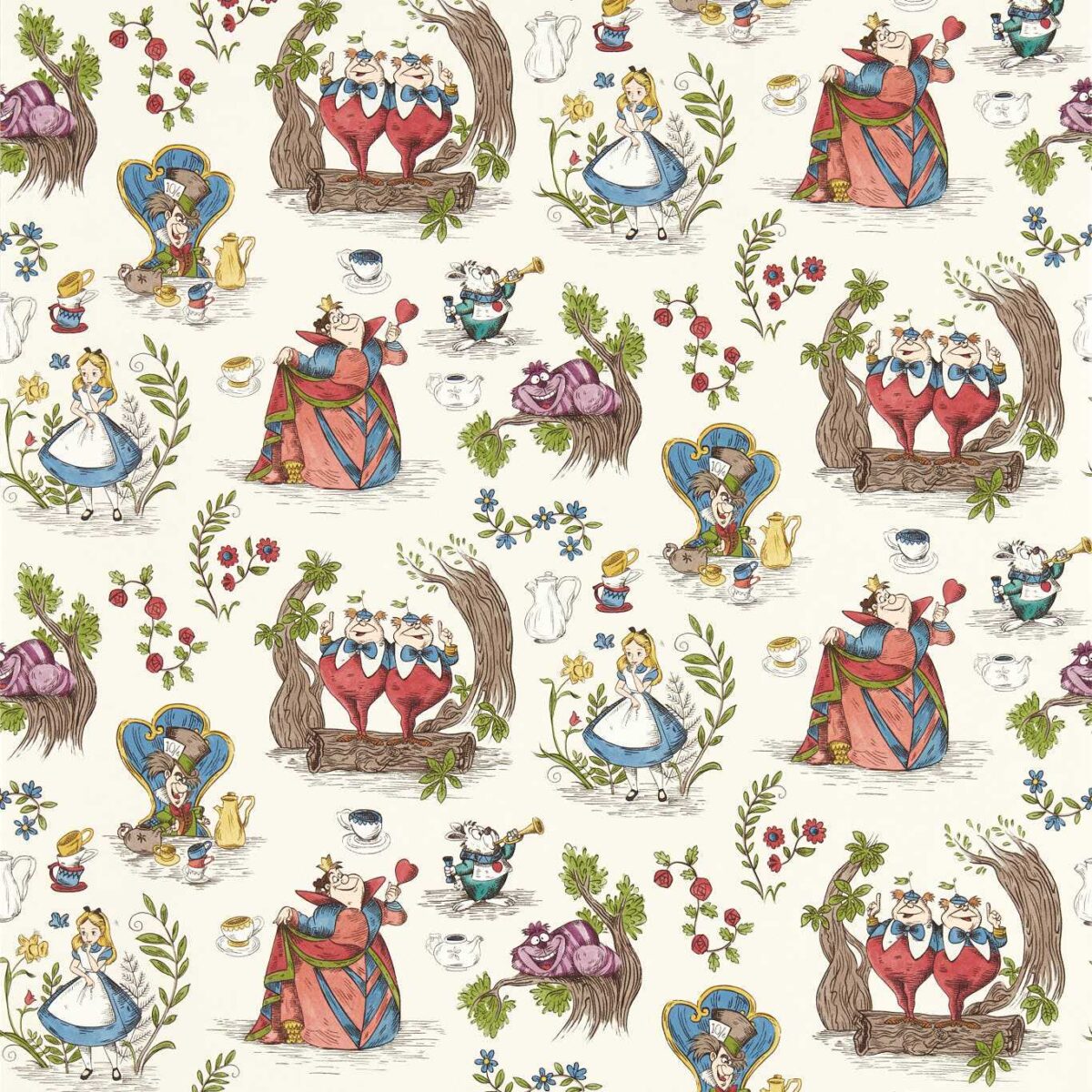 multicolour children's wallpaper from disney home x sanderson