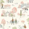 pink children's wallpaper from disney home x sanderson