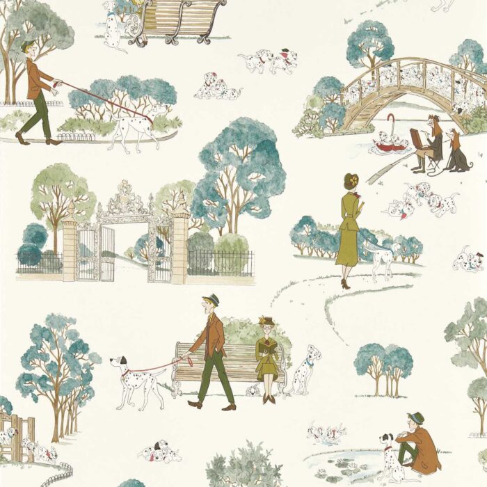 101 Dalmatians Wallpaper - Breeze Blue swatch