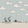 blue children's wallpaper from disney home x sanderson