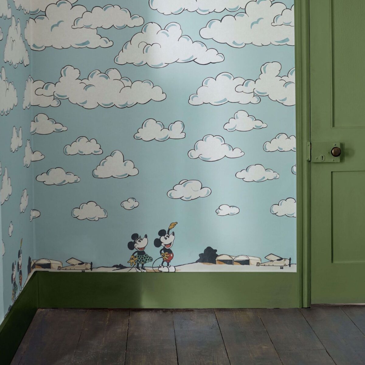 Mickey In The Clouds Wallpaper - Sea Salt by Mickey In The Clouds Wallpaper - Sea Salt from