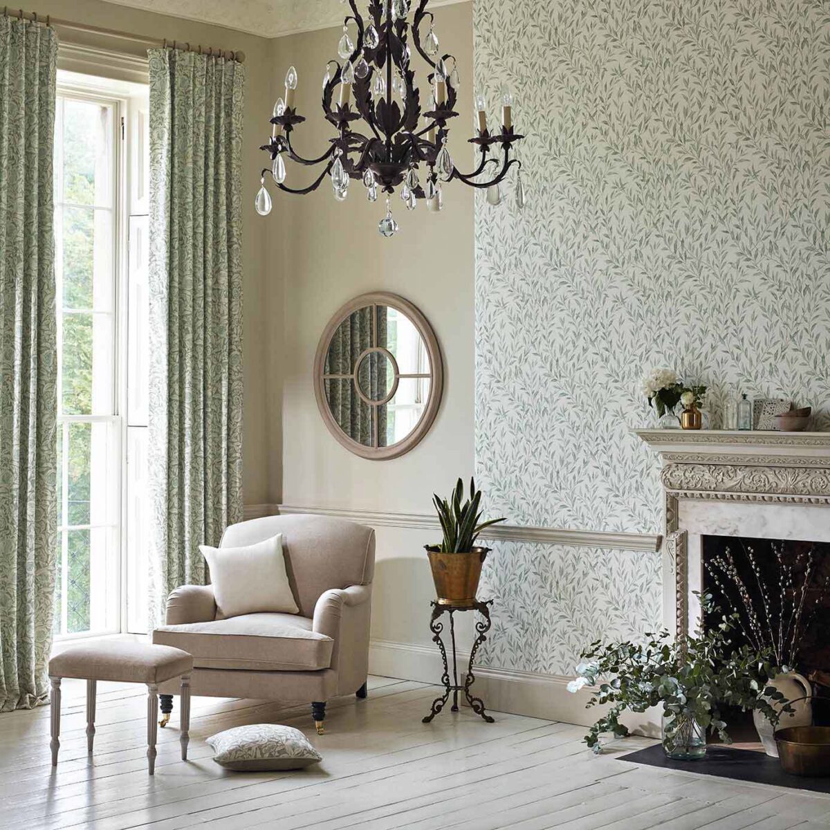Osier Wallpaper - Rosewood / Sepia from