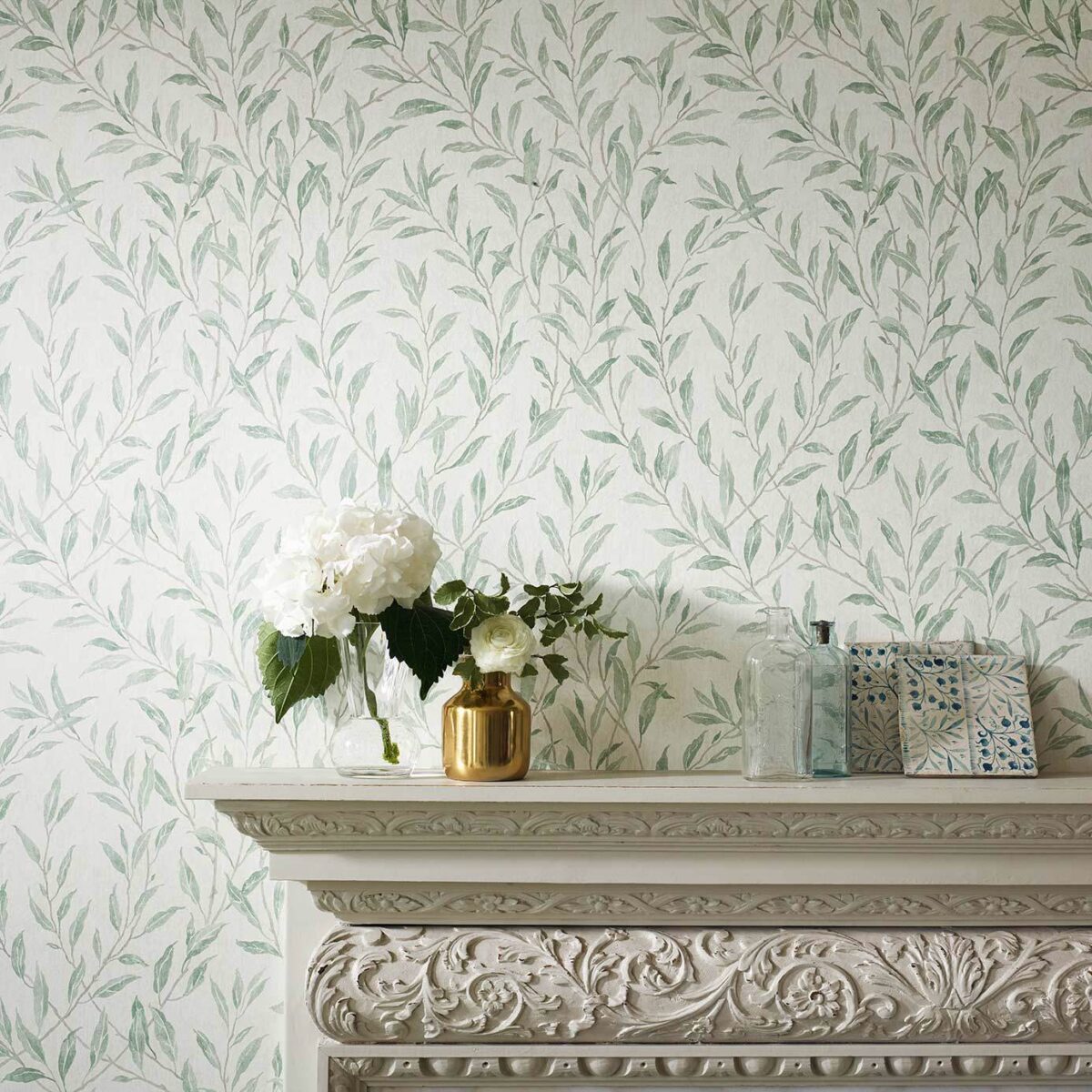 Osier Wallpaper - Rosewood / Sepia from