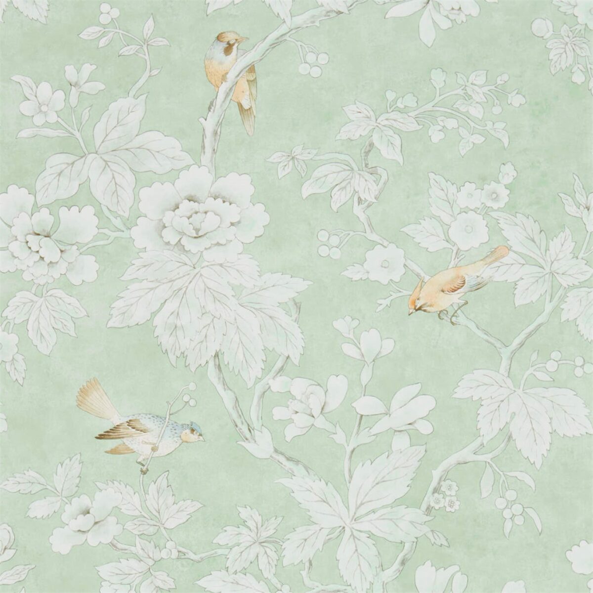 Chiswick Grove Wallpaper - Sage by green animal wallpaper from sanderson