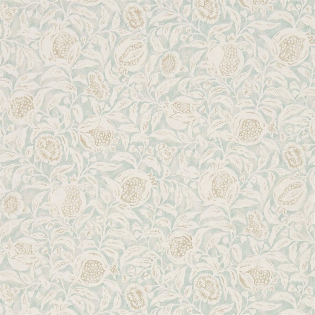 Annandale Wallpaper - Wedgwood / Linen by green botanical wallpaper from sanderson