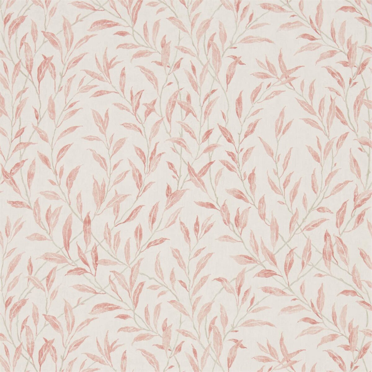 red botanical wallpaper from sanderson
