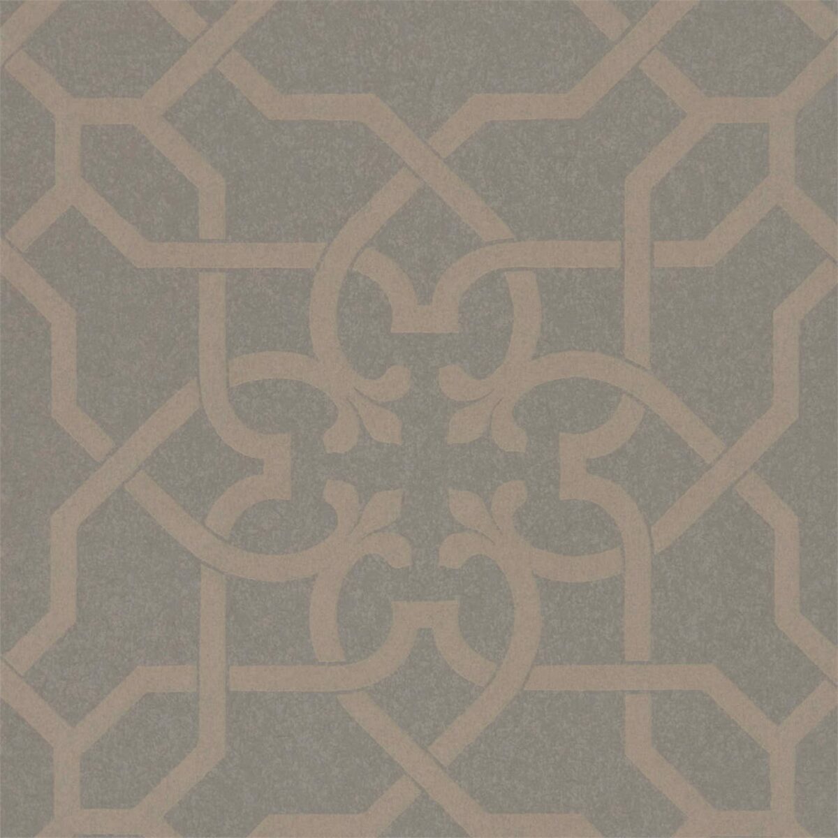 Mawton Wallpaper - Charcoal / Gilver by brown geometric wallpaper from sanderson