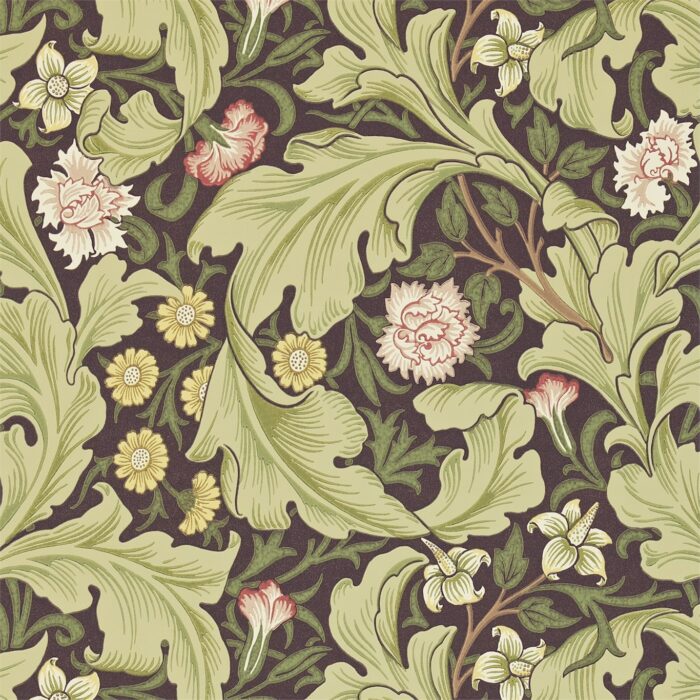 Leicester Wallpaper - Chocolate / Olive swatch