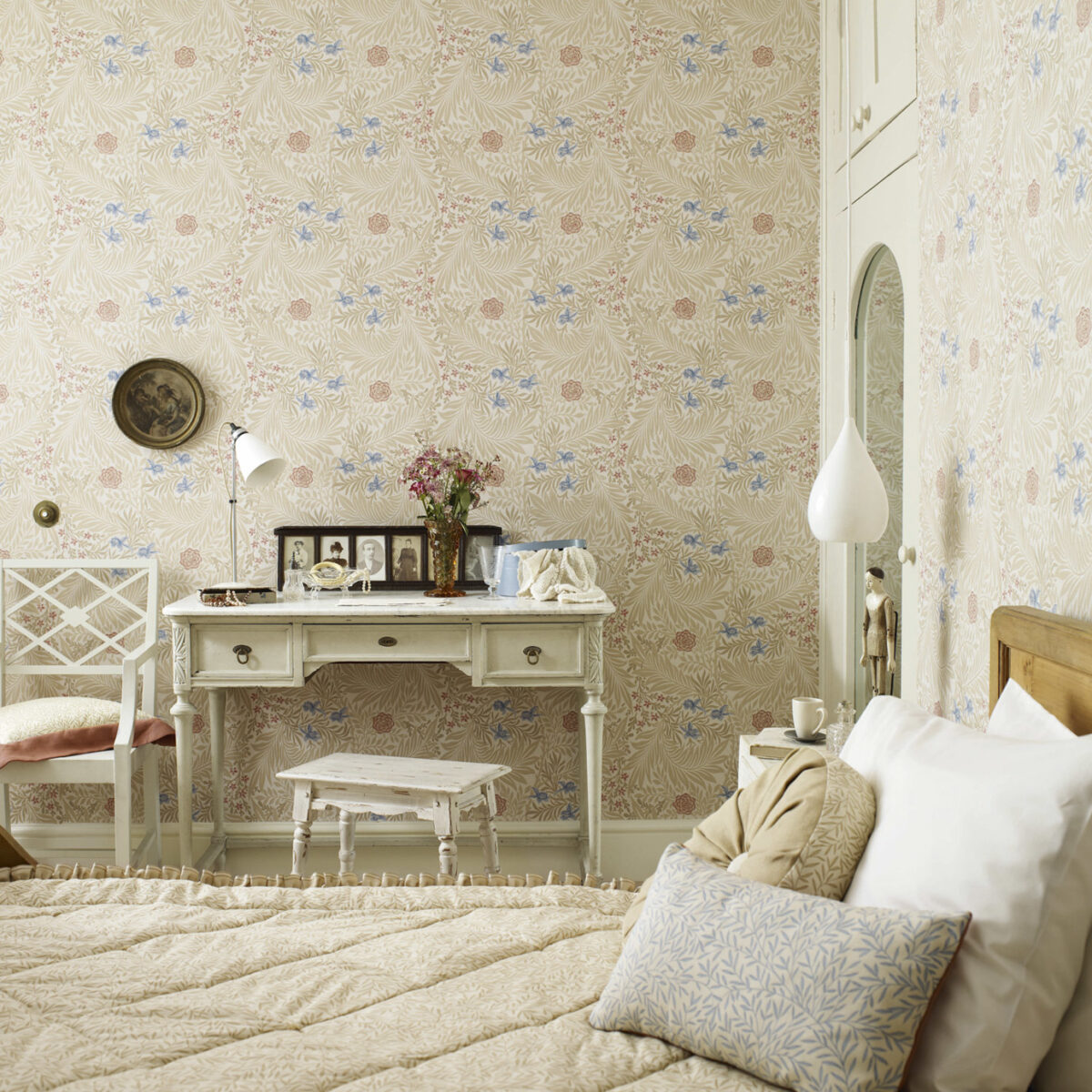 Larkspur Wallpaper - Olive / Lilac by Larkspur Wallpaper - Olive / Lilac from