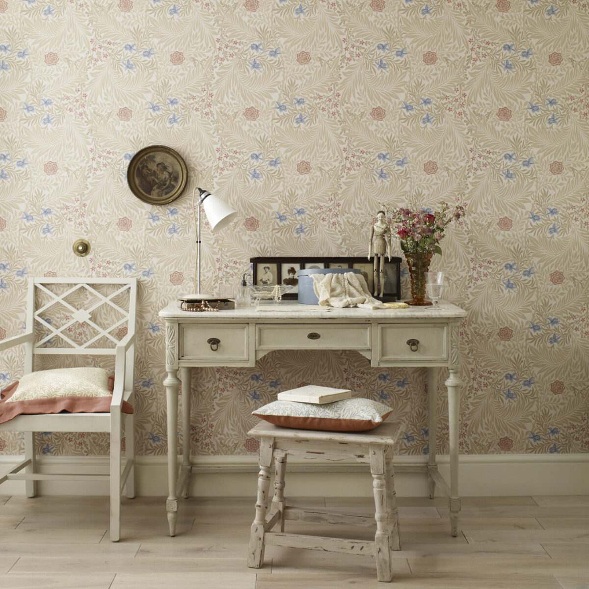 Larkspur Wallpaper - Olive / Lilac by Larkspur Wallpaper - Olive / Lilac from