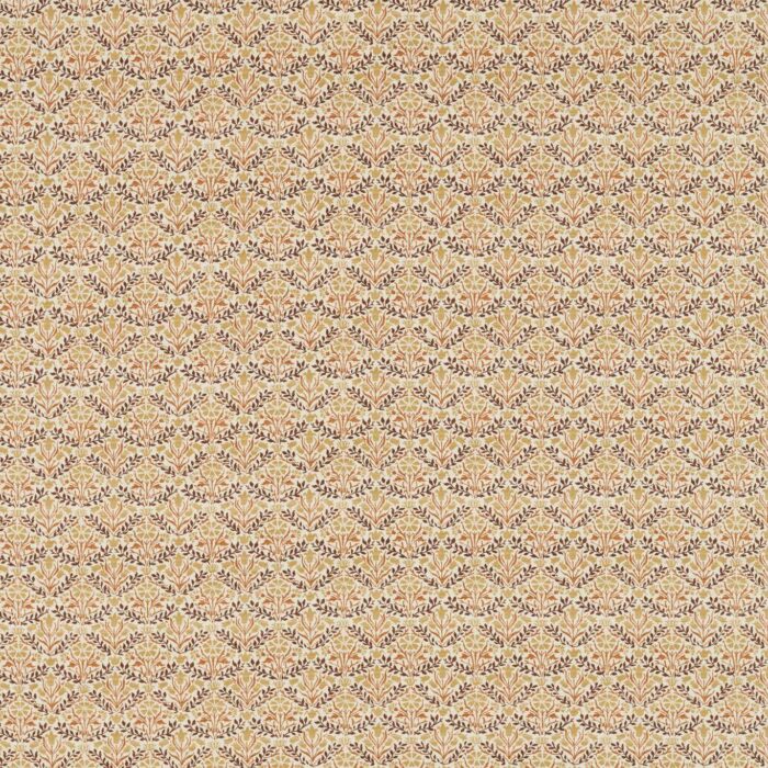 Bellflowers Fabric - Chocolate / Tan swatch