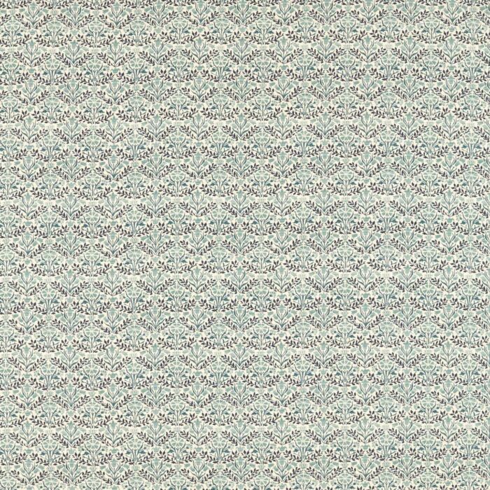 Bellflowers Fabric - Indigo / Seagreen swatch