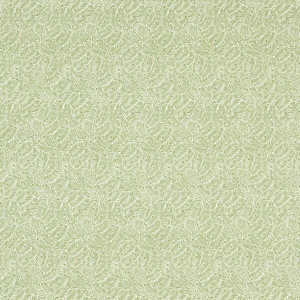 Yew & Aril Fabric - Sage by green botanical linen fabric from William Morris & Co